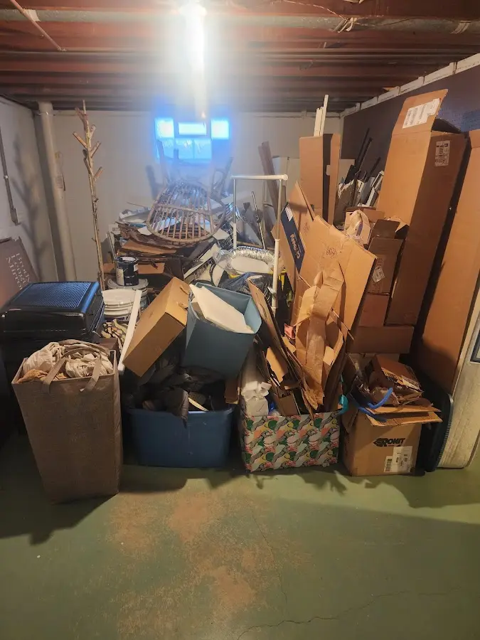 Roll-off dumpster container at job site for 6 Yard Dumpster Rental in Twinsburg